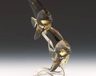 Swarovski Smoky Quartz Crystal Batfish