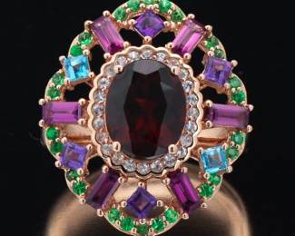 LeVian Gold and Gem Stones Ring