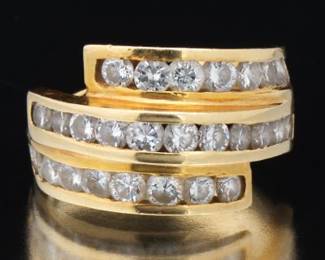 14 Yellow Gold and Diamond Ring