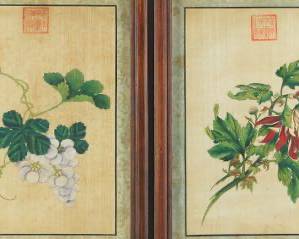 Two Chinese Framed Paintings on Silk, Late Qing, Guangxu