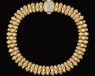 Roberto Coin Gold, Diamond and Ruby Bracelet