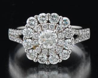 Ladies 2.00 Carat Diamond Cluster Ring