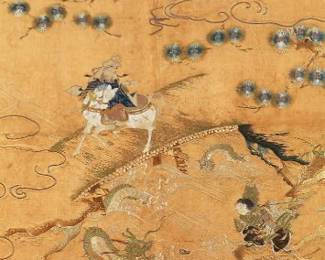 Japanese Embroidered Silk Panel