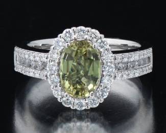 Ladies Alexandrite and Diamond Ring, GIA Report