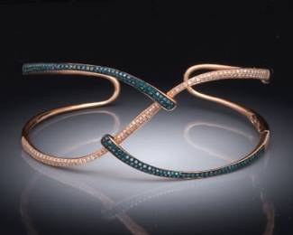 EFFY Gold, White and Blue Diamond Bracelet