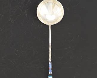 Russian Sterling and Enameled Spoon