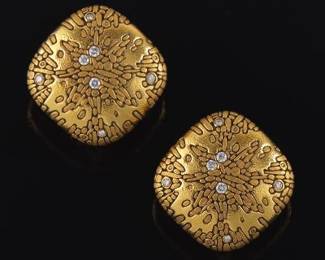 Alex Sepkus Gold and Diamond Earrings