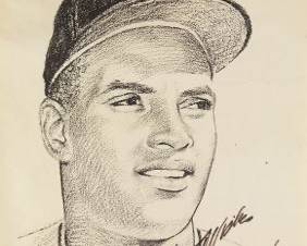 Roberto Clemente Night Autographed Poster