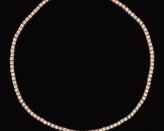 Ladies Gold and Diamond Necklace