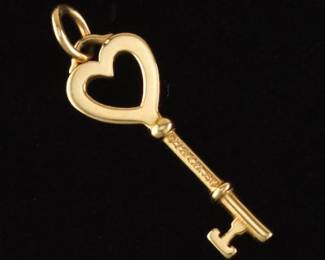 Tiffany Co. Gold Key Pendant