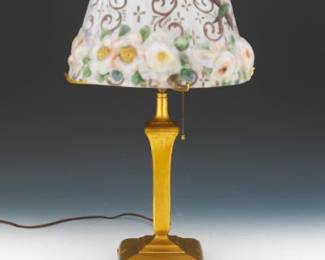 Pairpoint Puffy Reverse Painted Style Table Lamp