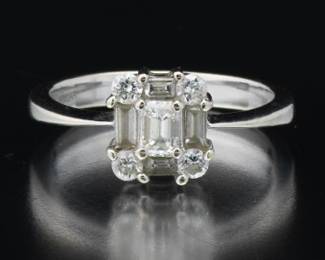 Ladies Diamond Ring Signed H. J. Hamdar