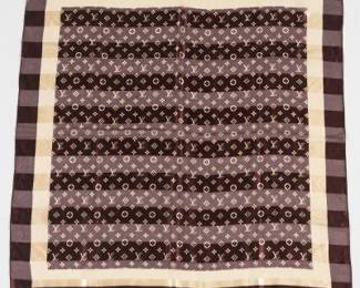 Louis Vuitton France Silk Monogramm Twill Scarf