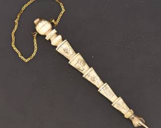 Carved Bone Torah Pointer