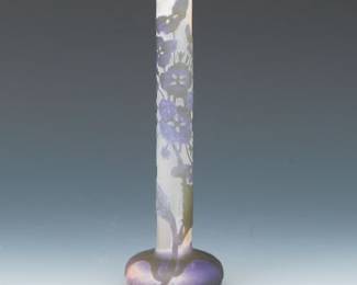 Galle Cameo Cut Glass Bud Vase
