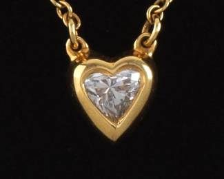 Tiffany Co. Elsa Peretti Gold and Diamond Necklace