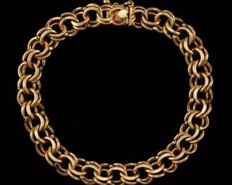 Classical Gold Fancy Links Bracelet