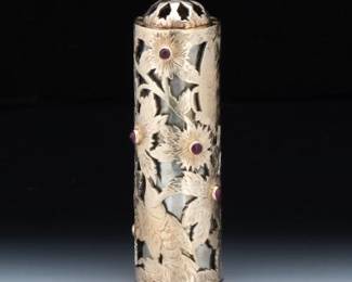 Boucheron Paris Gold and Sterling Silver Lipstick Case