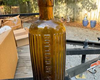 Vintage Jeyes Fluid Amber Poison Bottle Embossed Early 20th Century