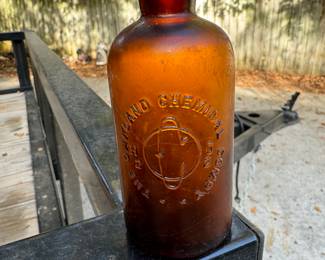 Vintage Pharmacy Medicine Bottle Oakland Chemical Comp  5 inches tall
