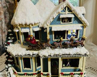 2004 Thomas Kinkade Hawthorne Village House The Night before Christmas Story