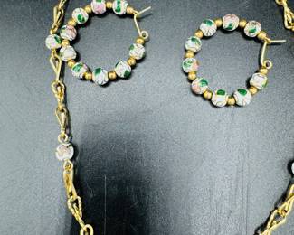 Necklace with matching earrings