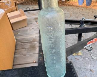 Mrs. Winslow's Soothing Syrup bottle - open pontil  vintage mid 1800's - 1890 Hand dug