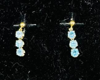 Blue topaz earrings