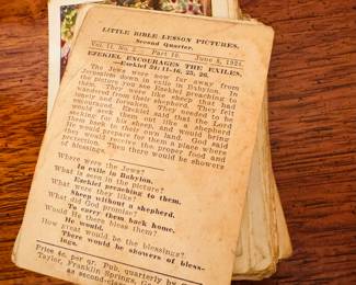 Vintage 1913 Bible  Picture Lesson CardS