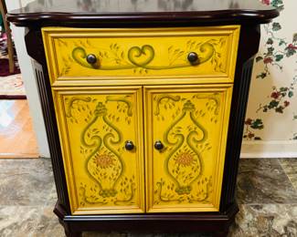 Decorated bar cabinet