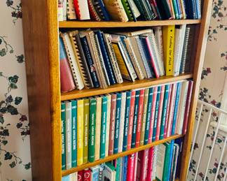 A huge collection of cookbooks