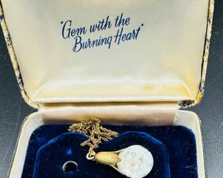 Vintage Floating opal necklace