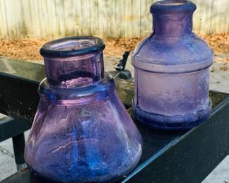 Vintage amethyst hand dug in bottles