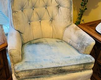 MCM Upholstered Club Chairs/Pair