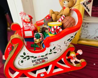Georgia Bulldogs Christmas sleigh