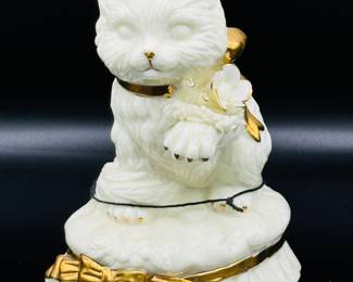 Lefton musical cat figurine