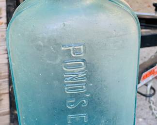 Antique Aqua Ponds Extract Glass Bottle 1846 