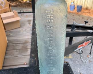 Mrs. Winslow's Soothing Syrup bottle - open pontil  vintage mid 1800's - 1890