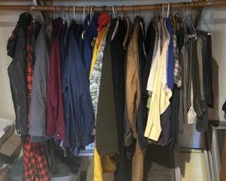 Lot 22 | Contents Of Closet Men’s Fall Winter Clothes
