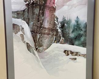 Lot 298 | Vintage Framed Skiing Print
