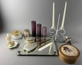 Lot 213 | Vintage & Newer Vanity Items Mirrored Tray
