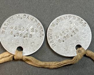 Lot 434 | Antique USMC Tags 6.26.18
