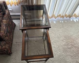 Lot 27 | Vtg Brown Nesting Tables
