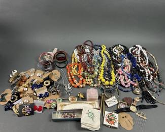 Lot 328 | XL Costume Jewelry Lot Necklaces Earrings & More
