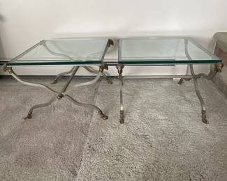Lot 274 | Vintage Glass End Tables
