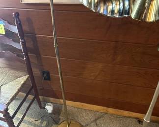 Lot 31 | Vintage Gd Tone Half Shell Floor Lamp Works
