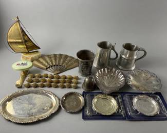 Lot 132 | Brass, Pewter & Silver Plate Items
