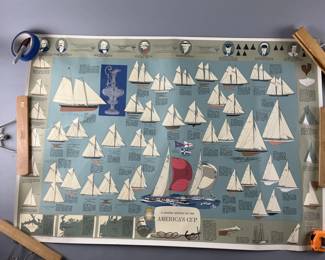 Lot 230 | Two Vintage Prints & America’s Cup Sailboats

