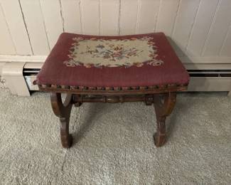 Lot 135 | Vtg Needlepoint Footstool
