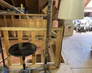 Lot 351 | Vintage Floor Lamp & Side Table
